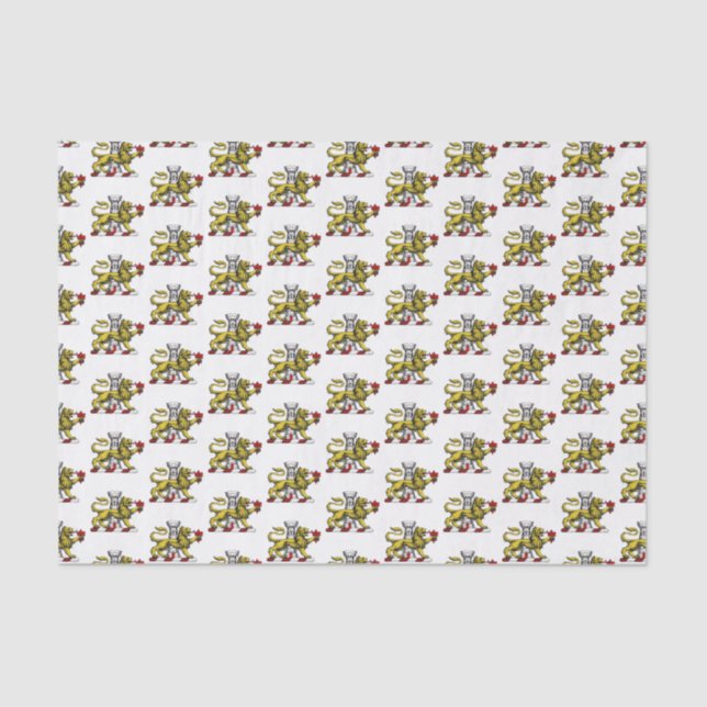 Papel De Seda Lion Tower Fleur de Lis Crest Emblem C (Frente )