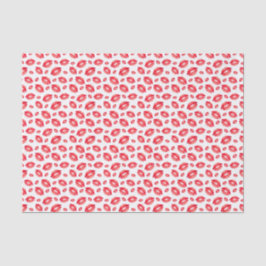 Papel De Seda Lips Pattern Red & White