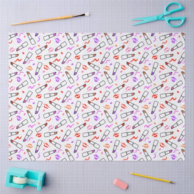 Papel De Seda Lipstick Pattern (Arte )