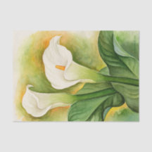 Lírio Cala Branco Floral Decoupage Aquarela
