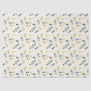 Papel De Seda Lírio Calla Branco e Eucalipto 