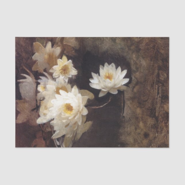 Papel De Seda Lírios d'água (por Abbott Henderson Thayer) (Frente )