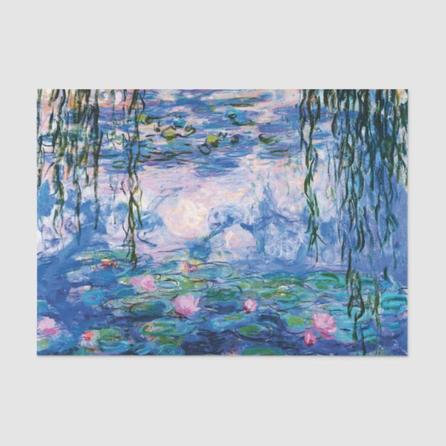 Papel De Seda Lírios de água, por Claude Monet (Frente )