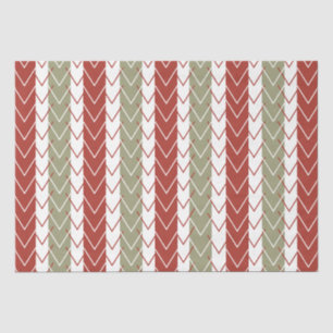 Papel De Seda Listra Chevron Vermelho e Azul-petróleo