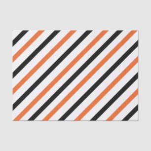 Papel De Seda Listrado alaranjado e preto