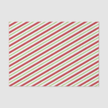Papel de seda listrado vermelho e verde