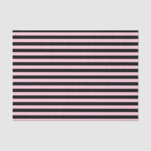 Papel De Seda Listras brandamente cor-de-rosa e pretas