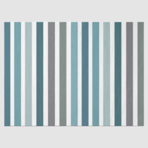 Papel De Seda Listras Cinza Azul