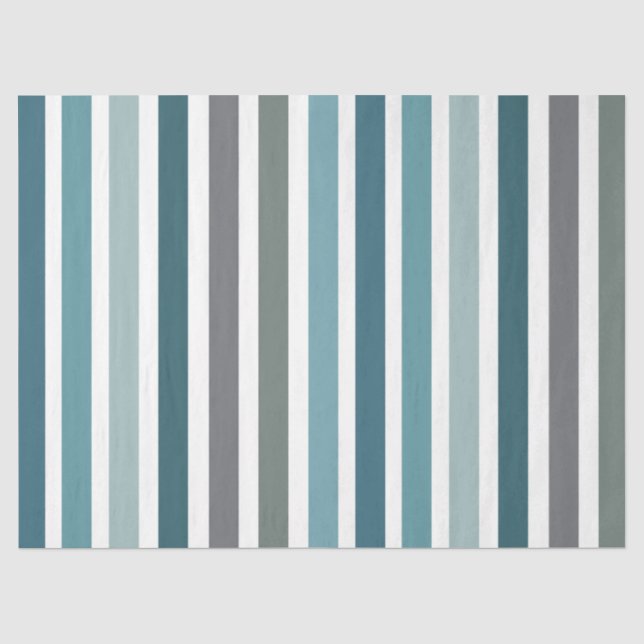 Papel De Seda Listras Cinza Azul (Frente )