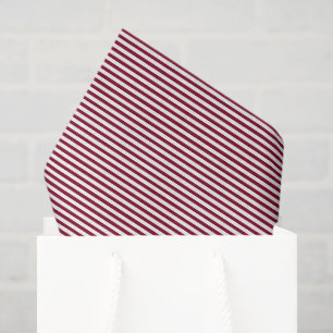 Papel De Seda Listras Clássicas Elegantes Vermelho Borgonha Pers