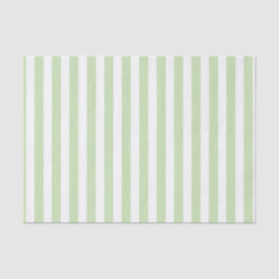 Papel De Seda Listras de doces brancas e verdes claras