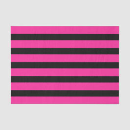 Papel De Seda Listras de Moda Rosa Quente e Preto Faixa Festa