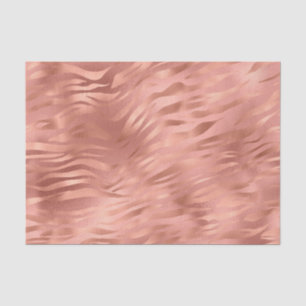 Papel De Seda Listras de tigre em folha de ouro rosa