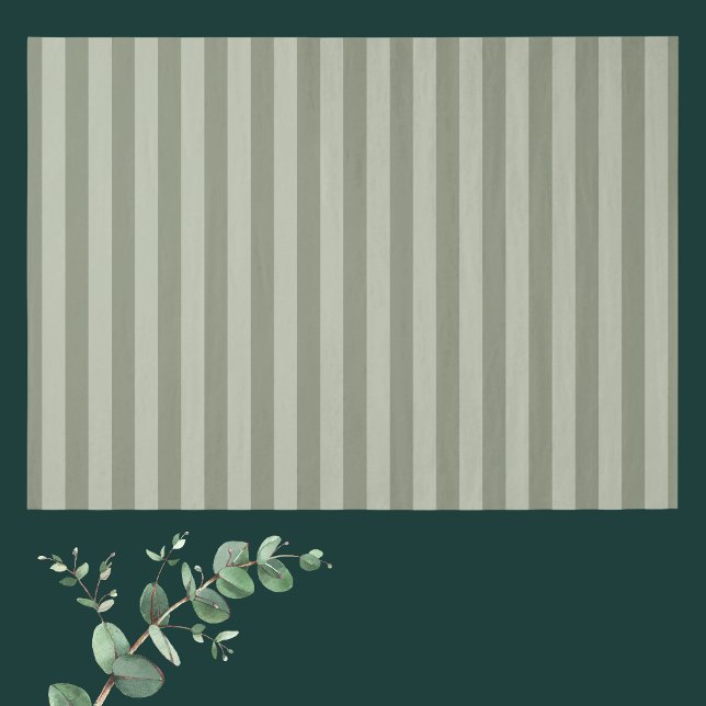 Papel De Seda Listras de Verde Sage Claro e Escuro (Criador carregado)