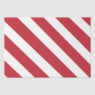 Papel De Seda Listras diagonais vermelhas e brancas