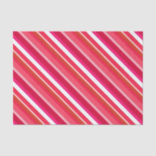Papel De Seda Listras doces em camadas - vermelha, rosa e branca