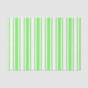 Papel De Seda Listras dos doces do verde limão e do branco