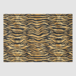 Papel De Seda Listras Douradas de Tigre | Padrão Ousado de Anima