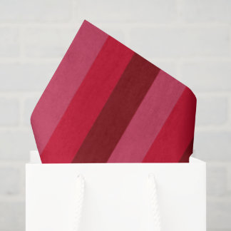 Papel De Seda Listras em Tons de Vermelho