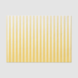 Papel De Seda Listras Gradadas de Girassol Amarelo e Branco