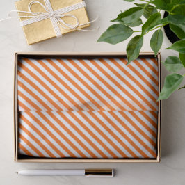 Papel De Seda Listras Laranja e Branco