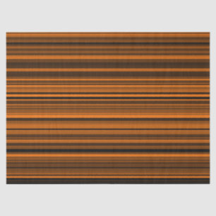 Papel De Seda Listras Laranja Marrom Preto