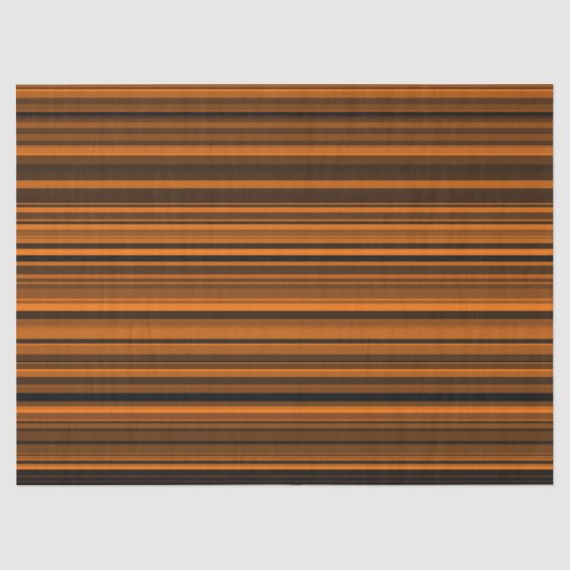 Papel De Seda Listras Laranja Marrom Preto (Frente )