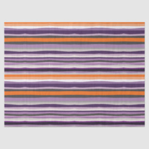 Papel De Seda listras laranja roxo