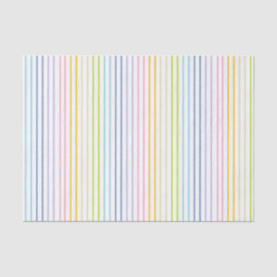 Papel De Seda Listras Pastel esboçadas vertical do arco-íris