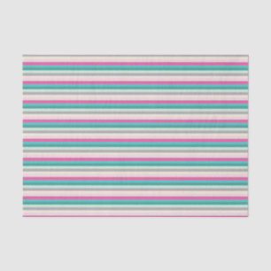 Papel De Seda Listras Rosa Azul e Cinza