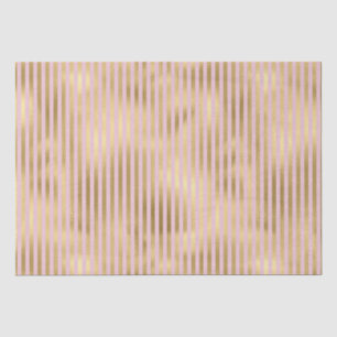 Papel De Seda Listras rosa e Douradas