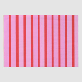 Papel De Seda Listras rosa e vermelha