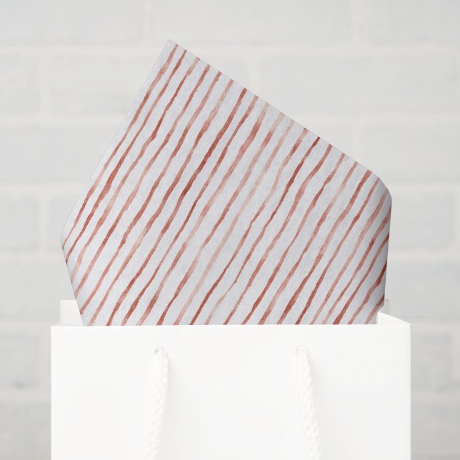 Papel De Seda Listras Vermelhas de Aniversário (Sacola de presentes)