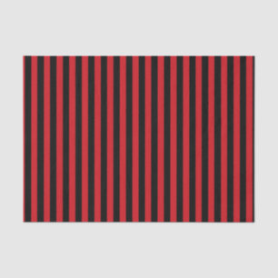 Papel De Seda Listras vermelhas e pretas verticais