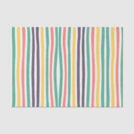 Papel De Seda Listras Verticais de Linhas Coloridas Nome Persona