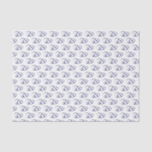 Papel De Seda Litografia de Desenho de Preguiça #1 Azul