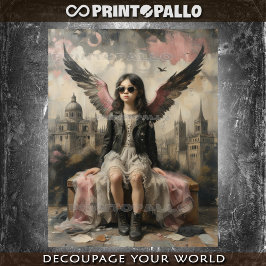 Papel De Seda Little city angel child in Italy -