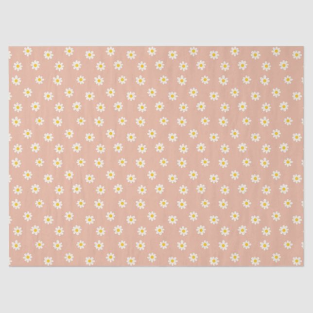 Papel De Seda Little Daisies - dusty apricot  (Frente )