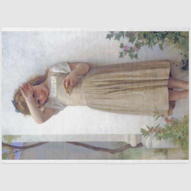 Papel De Seda Little Girl, Bouguereau (Frente )