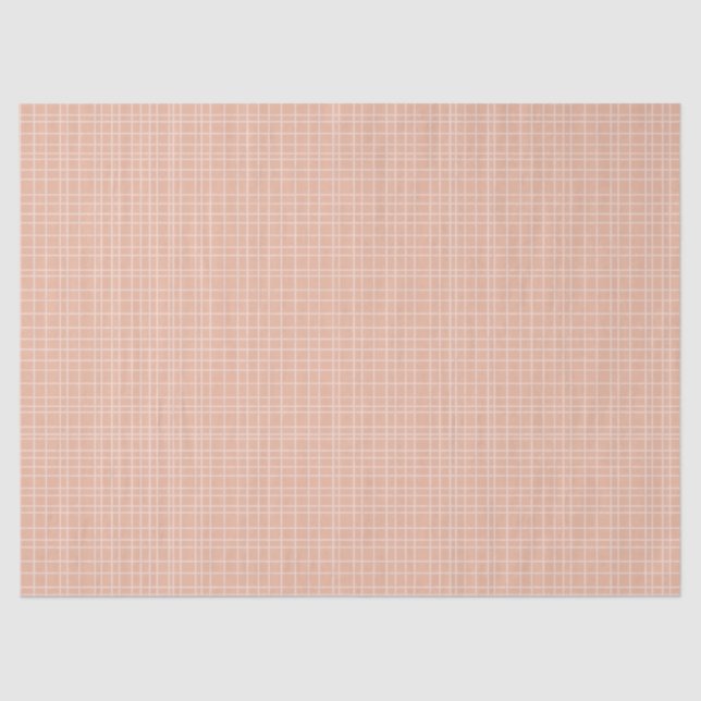 Papel De Seda Little One Hand Drawn Grid - dusty apricot (Frente )