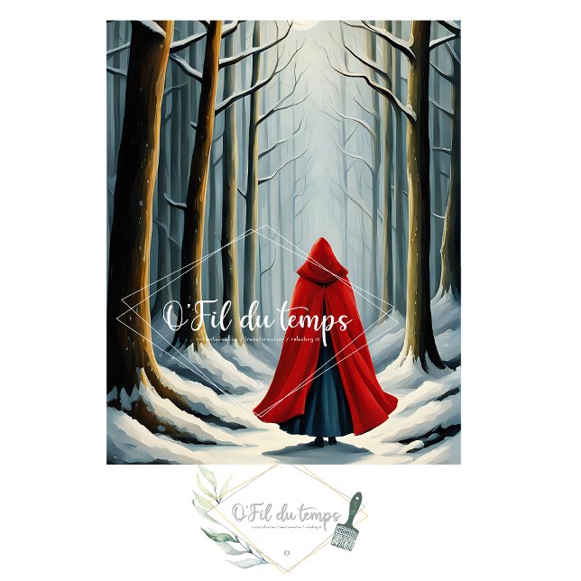 Papel De Seda Little red ridding hood Winter Walk Decoupage (Criador carregado)