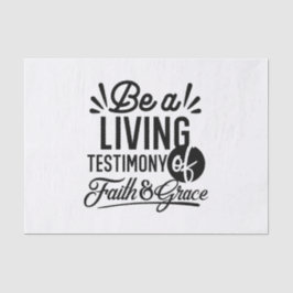 Papel De Seda Living Testimony Bible Quote Christian Motivation