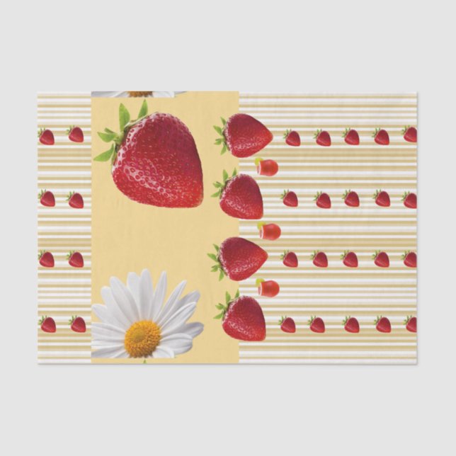 Papel De Seda Livro Branco Daisy Strawberry (Frente )