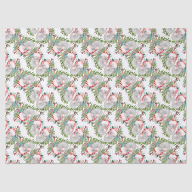 Papel De Seda Livro Branco de Natal Koala (Frente )