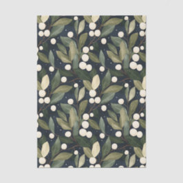 Papel De Seda Livro Branco Elegante sobre Férias de Snowberry