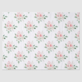 Papel De Seda Livro Branco Floral de Casamento Romântico Pessegu