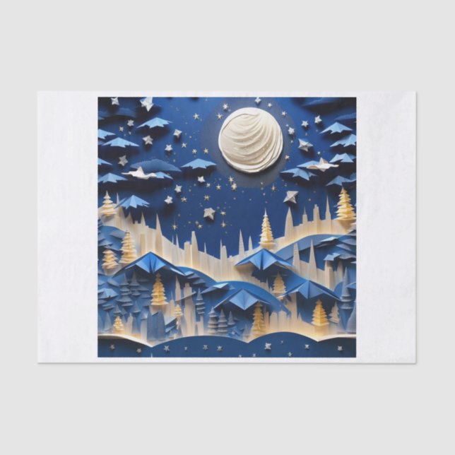 Papel De Seda Livro Branco sobre a Lua de inverno (Frente )