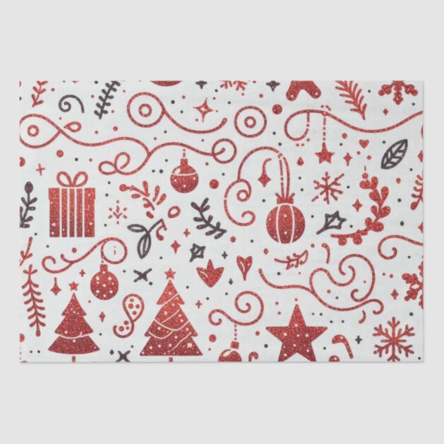 Papel De Seda Livro Branco Vermelho sobre Feriados (Frente )