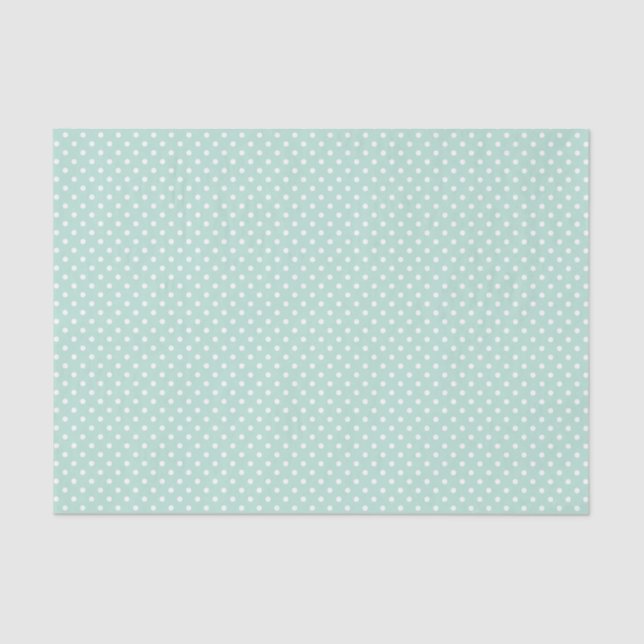 Papel De Seda Livro de Tecidos Verde e Polkadots Brancos (Frente )
