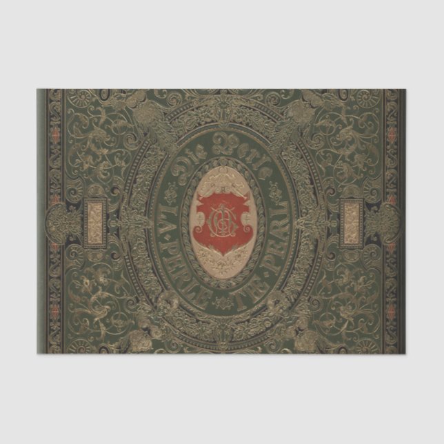 Papel De Seda Livro encadernado do Grunge do couro (Frente )